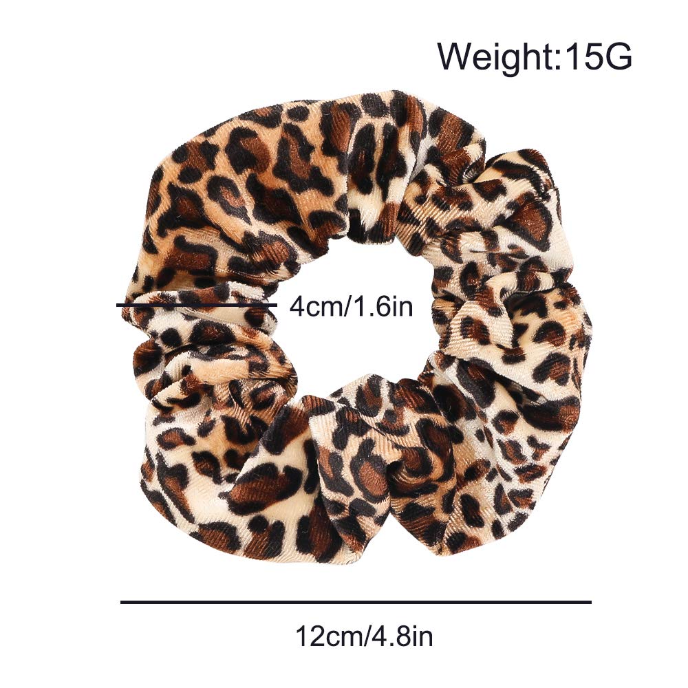 1/6Pcs Leopard Velvet Scrunchy - Hair Tie Velvet ulasan dan harga