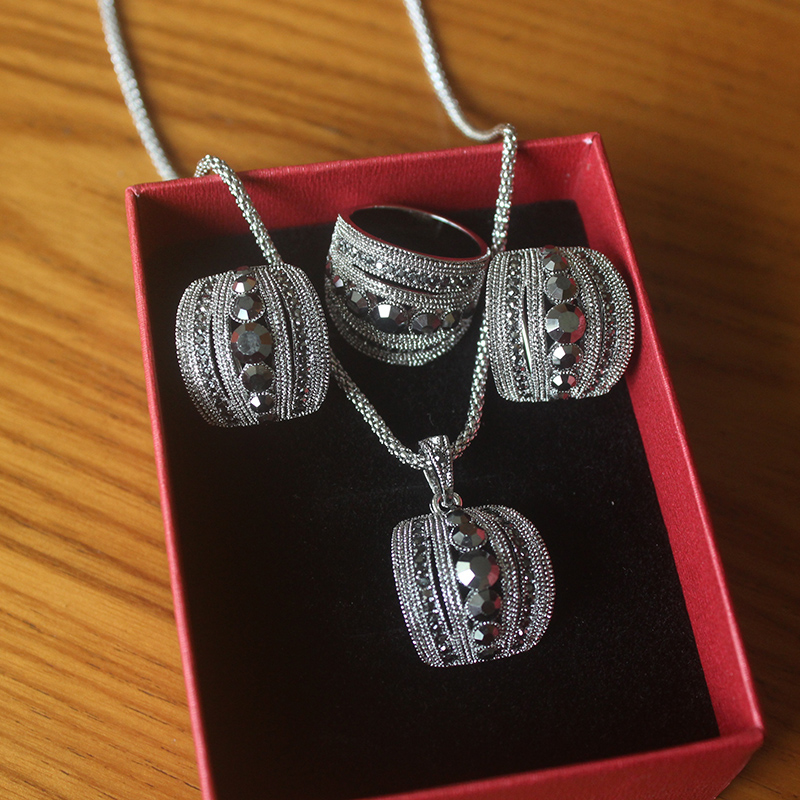 Size 6-10 Vintage Black Zircon - Women Jewelry Accessories For Black Dress ulasan dan harga