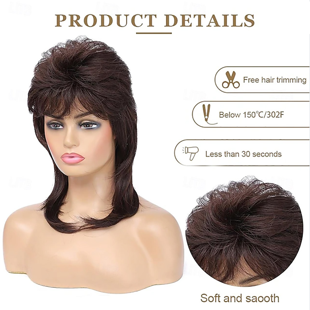 HAIRJOY Synthetic Hair Mullet  - Women'S Accessories In The 80S ulasan dan harga
